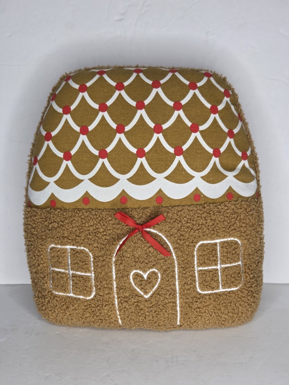 Gingerbread House Christmas Holiday Accent Throw Pillow Decor